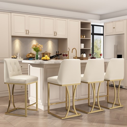 Set leather bar stools - set,