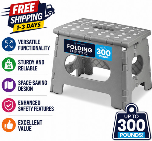 Inch folding step stool - 9,
