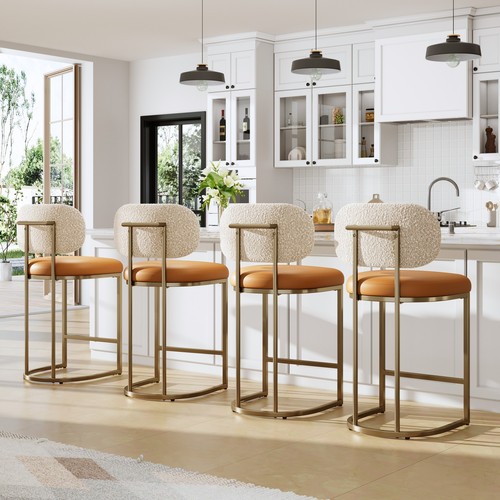 Set leather bar stools - set, of